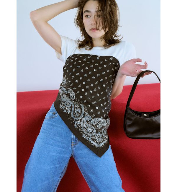 Ungrid「ペイズリー柄大判スカーフ」|バンダナ・スカーフ|
