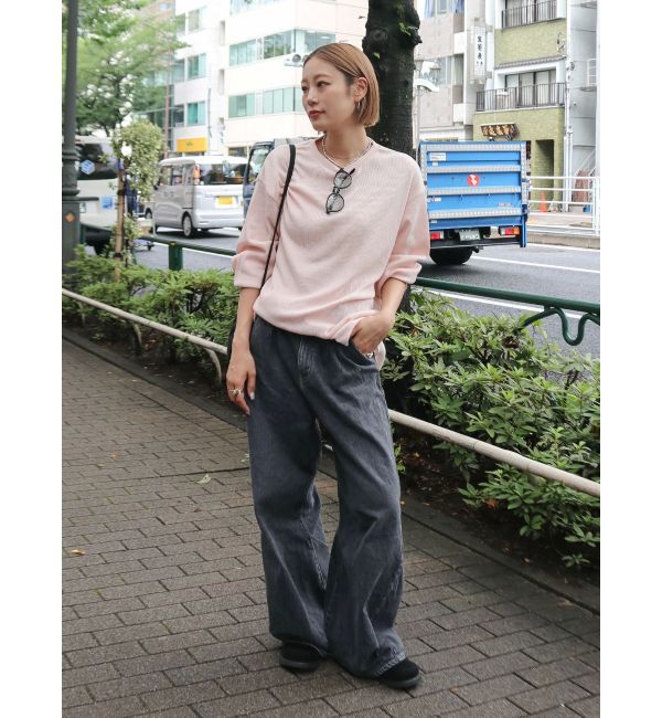 Ungrid「ウエストタックカーブデニム」|デニム|