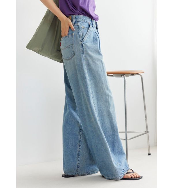 Ungrid「ウエストタックカーブデニム」|デニム|