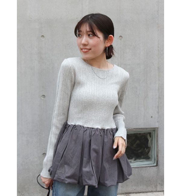 Ungrid「バルーンデザインバックオープンニット」|ニット・セーター|