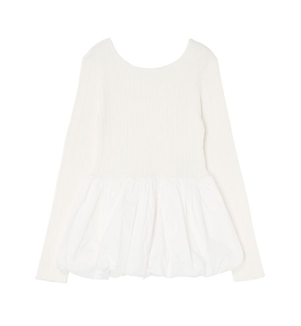 Ungrid「バルーンデザインバックオープンニット」|ニット・セーター|