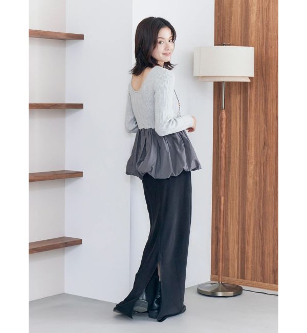 Ungrid「バルーンデザインバックオープンニット」|ニット・セーター|