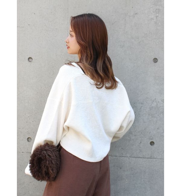 Ungrid「ハニカムショートカーディガン」|カーディガン|