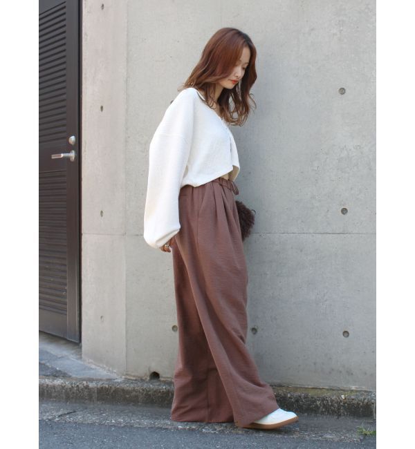 Ungrid「ハニカムショートカーディガン」|カーディガン|