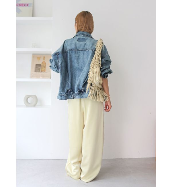 Ungrid「サテンタックワイドパンツ」|その他|