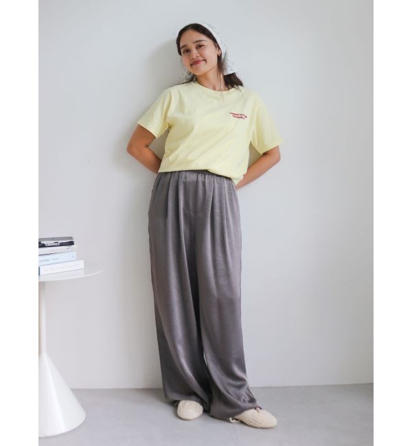 Ungrid「サテンタックワイドパンツ」|その他|