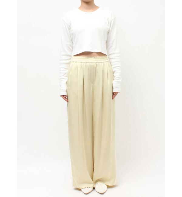 Ungrid「サテンタックワイドパンツ」|その他|