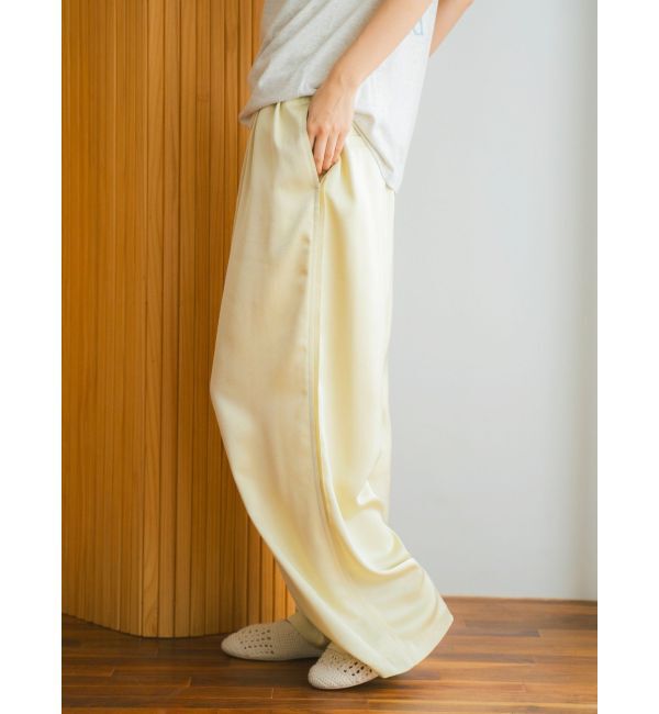 Ungrid「サテンタックワイドパンツ」|その他|