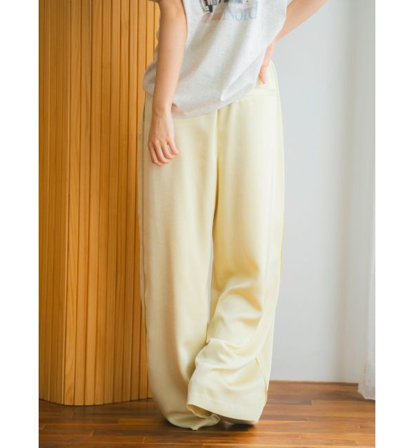 Ungrid「サテンタックワイドパンツ」|その他|