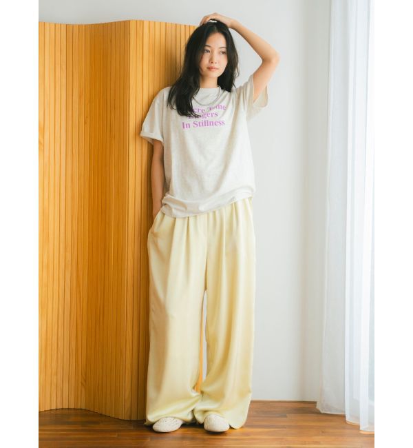 Ungrid「サテンタックワイドパンツ」|その他|