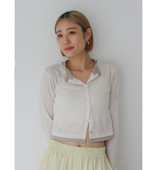 Ungrid「カシミヤ混レイヤードデザインカーディガン」|カーディガン|