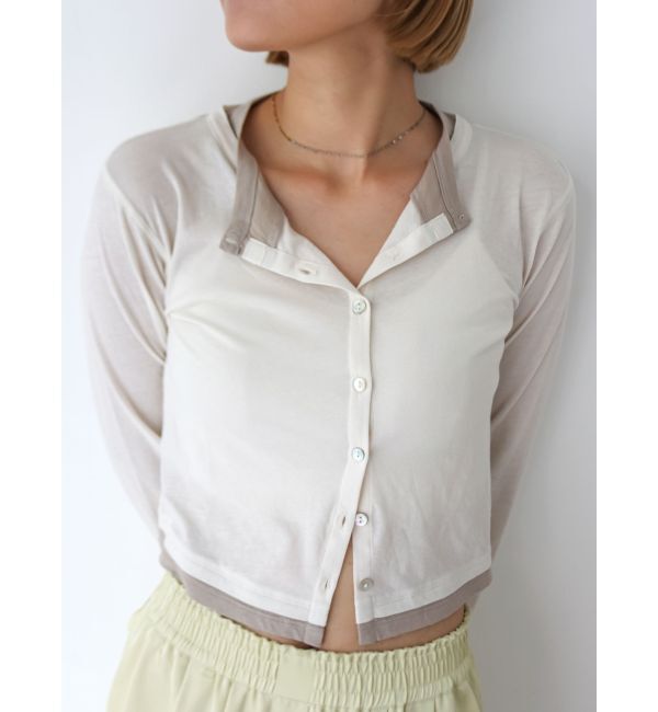 Ungrid「カシミヤ混レイヤードデザインカーディガン」|カーディガン|