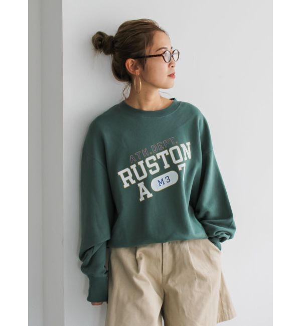 Ungrid「ルーズシルエットロゴスウェット」|スウェット・ジャージ|グリーン