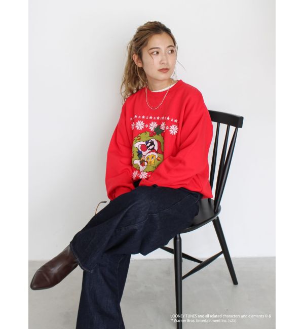 Ungrid「クリスマスプリントスウェット」|スウェット・ジャージ|