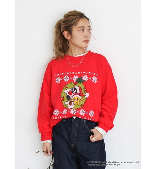 Ungrid「クリスマスプリントスウェット」|スウェット・ジャージ|