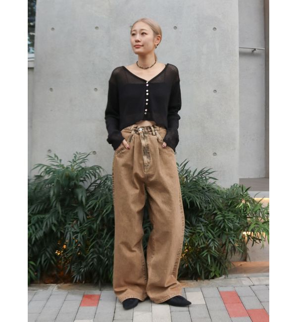 Ungrid「メッシュショートカーディガン」|カーディガン|