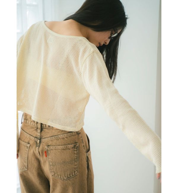 Ungrid「メッシュショートカーディガン」|カーディガン|