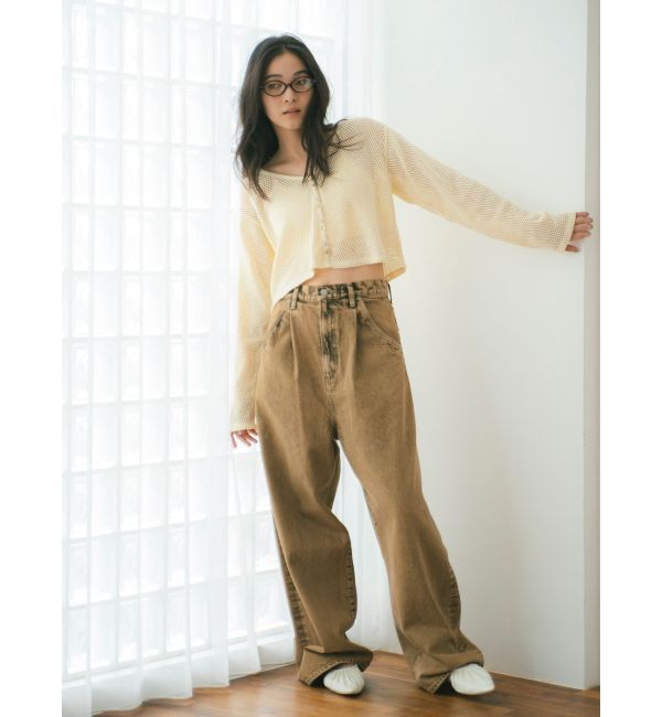 Ungrid「メッシュショートカーディガン」|カーディガン|