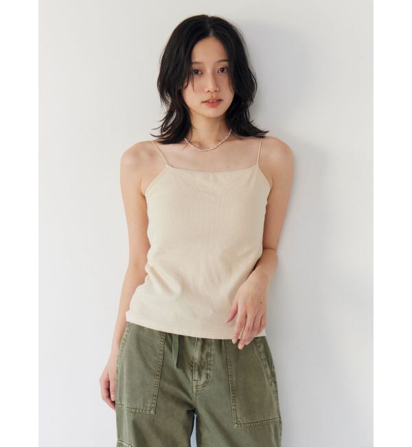 Ungrid「パット付きスクエアキャミソール」|キャミソール|アイボリー