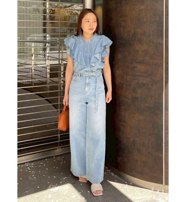 LAGUNAMOON「【Leeコラボ】Vネックフリルタックブラウス」|シャツ・ブラウス|