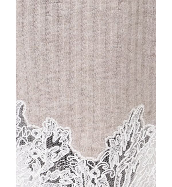 LAGUNAMOON「レースドッキングリブニットワンピース」|ワンピース|