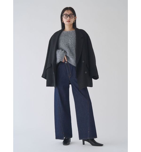 LAGUNAMOON「バックデザインファーラメニットプルオーバー」|ニット・セーター|