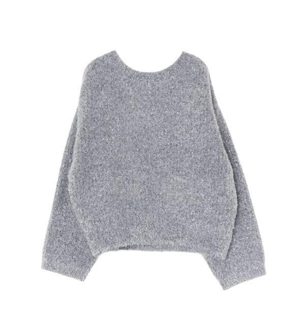 LAGUNAMOON「バックデザインファーラメニットプルオーバー」|ニット・セーター|