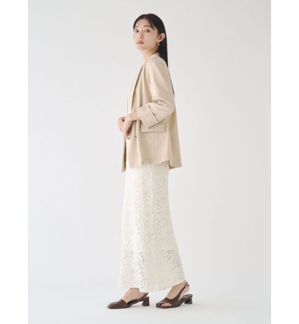 LAGUNAMOON「パターンニッティングフロントボタンワンピース」|ワンピース|