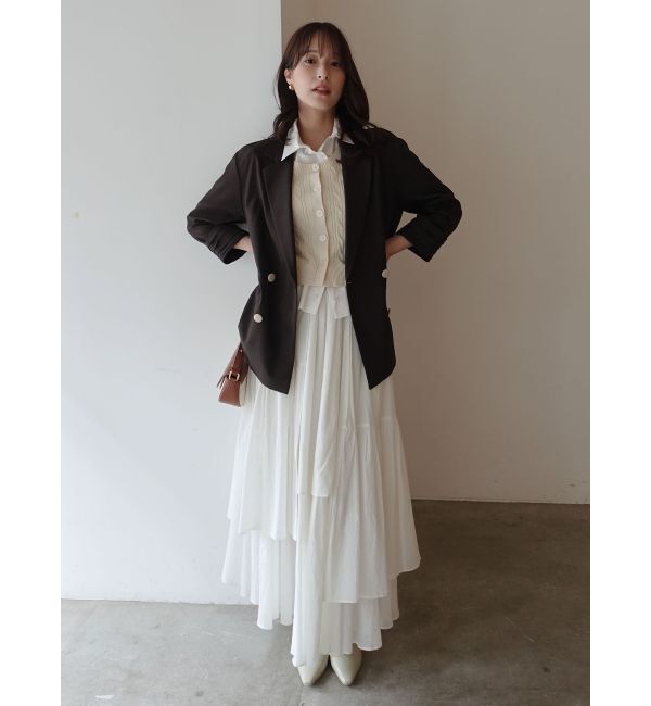 LAGUNAMOON「デタッチャブルペプラムニットカーディガン」|カーディガン|