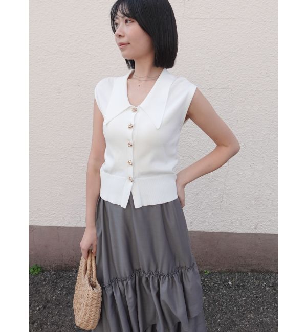 LAGUNAMOON「ニット&times;ティアードスカートドッキングワンピース」|ワンピース|