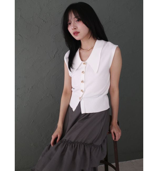 LAGUNAMOON「ニット&times;ティアードスカートドッキングワンピース」|ワンピース|