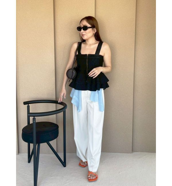 LAGUNAMOON「サイドベルトワイドパンツ」|その他|