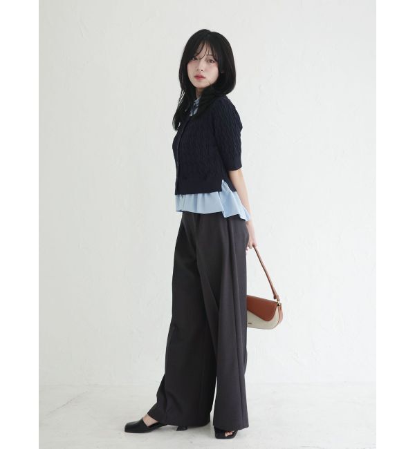 LAGUNAMOON「サイドベルトワイドパンツ」|その他|