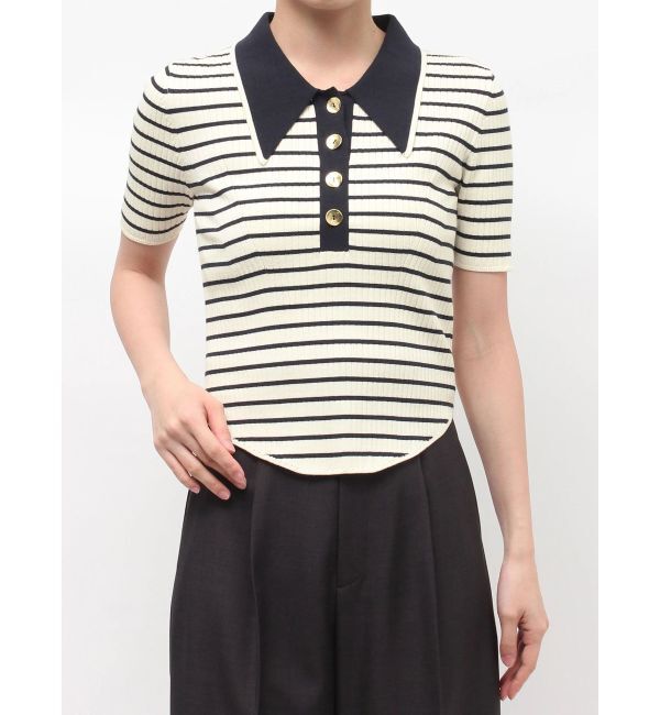 LAGUNAMOON「カラーネックラインニットプルオーバー」|ニット・セーター|