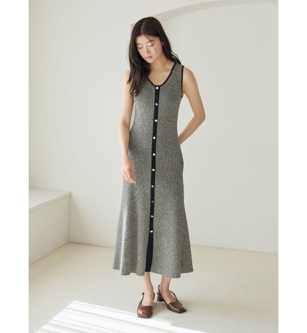 LAGUNAMOON「フロントボタンランジニットワンピース」|ワンピース|