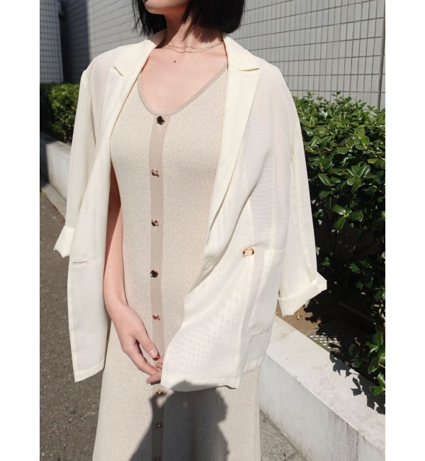 LAGUNAMOON「フロントボタンランジニットワンピース」|ワンピース|