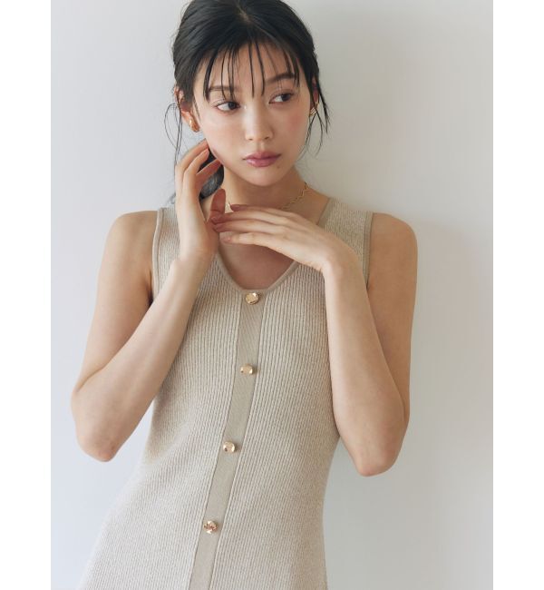 LAGUNAMOON「フロントボタンランジニットワンピース」|ワンピース|