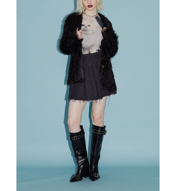 jouetie「フリンジジャガードジャケット【セットアップ対応】」|テーラードジャケット|