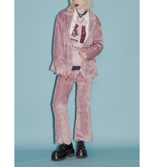 jouetie「フリンジジャガードジャケット【セットアップ対応】」|テーラードジャケット|