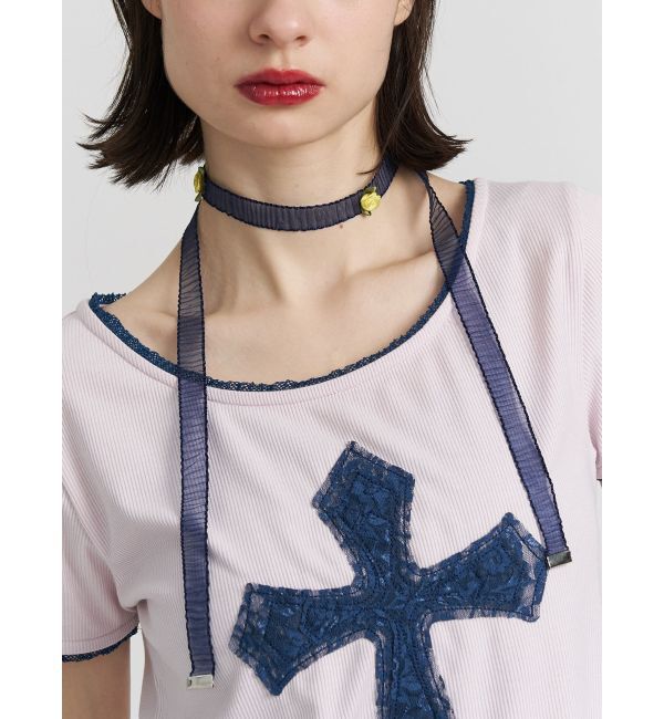 jouetie「ローズレースリボンチョーカー」|ネックレス|ネイビー