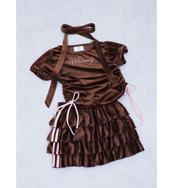 jouetie「ベロアチョーカートップス」|Tシャツ・カットソー|ブラウン