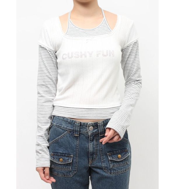 jouetie「レイヤードライクホルターネックトップス」|Tシャツ・カットソー|