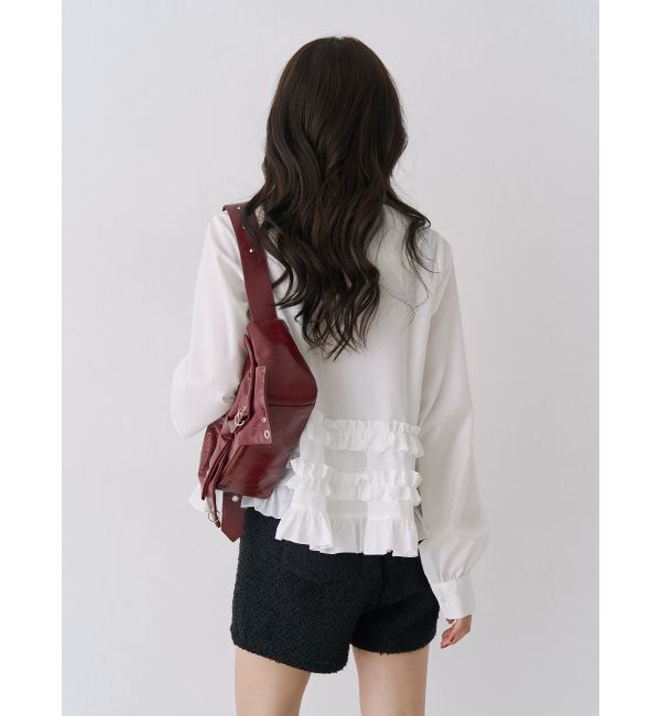 jouetie「リボンタイフリルショートシャツ」|シャツ・ブラウス|