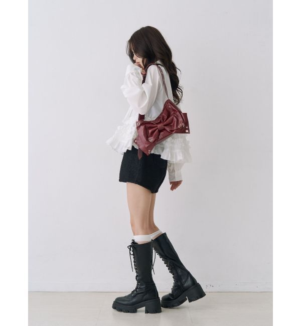 jouetie「リボンタイフリルショートシャツ」|シャツ・ブラウス|