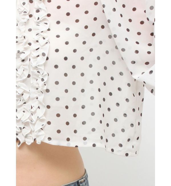 jouetie「シアーフリルショートブラウス」|シャツ・ブラウス|