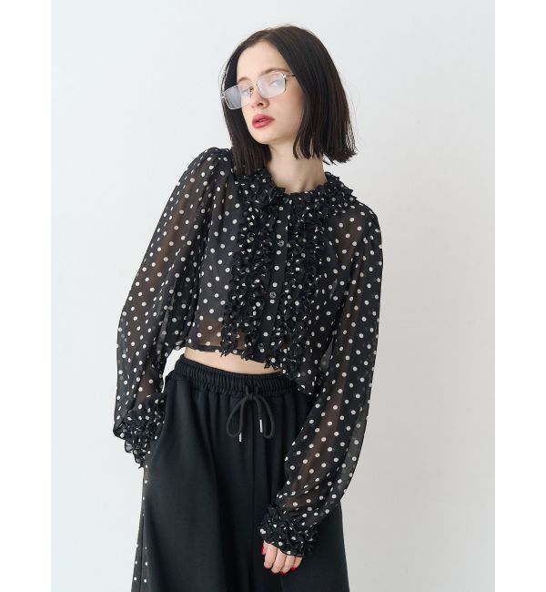 jouetie「シアーフリルショートブラウス」|シャツ・ブラウス|