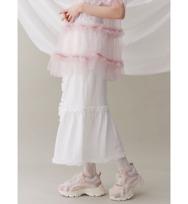 merry jenny「ガーターフリルスカート」|スカート|