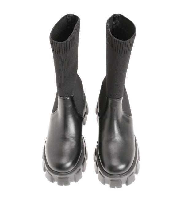 GYDA「ニットドッキングショートブーツ」|ショートブーツ|