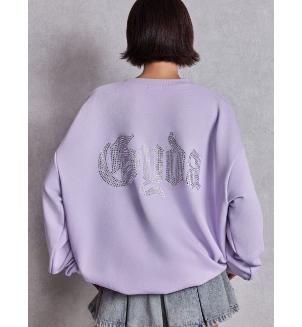 GYDA「GG BACK bijou プルオーバー」|スウェット・ジャージ|パープル