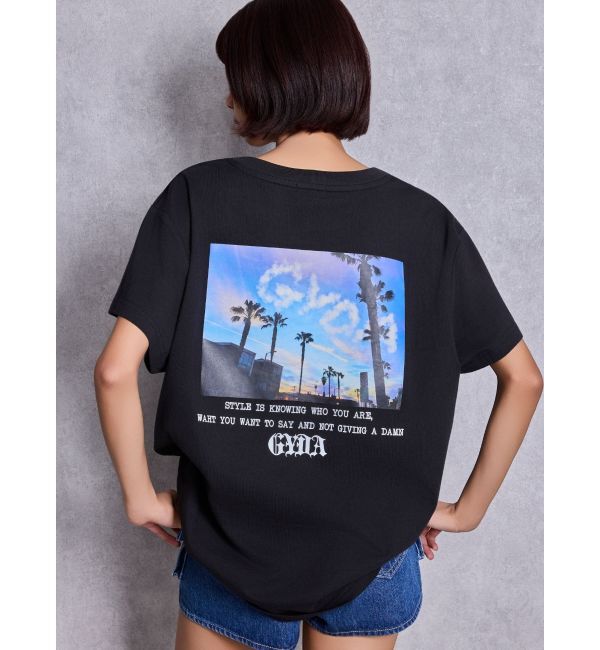 GYDA「LA GYDA CLOUD PHOTO BIG Tシャツ」|Tシャツ・カットソー|ブラック